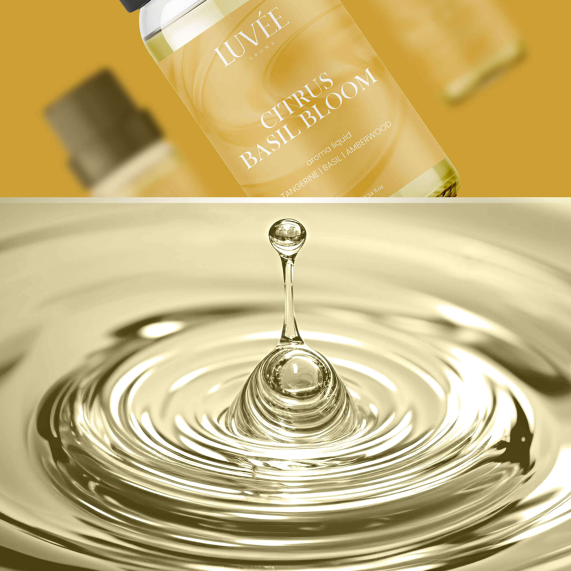 Citrus Basil Bloom Liquid Fragrance – Natural Aroma Blend by Luvée