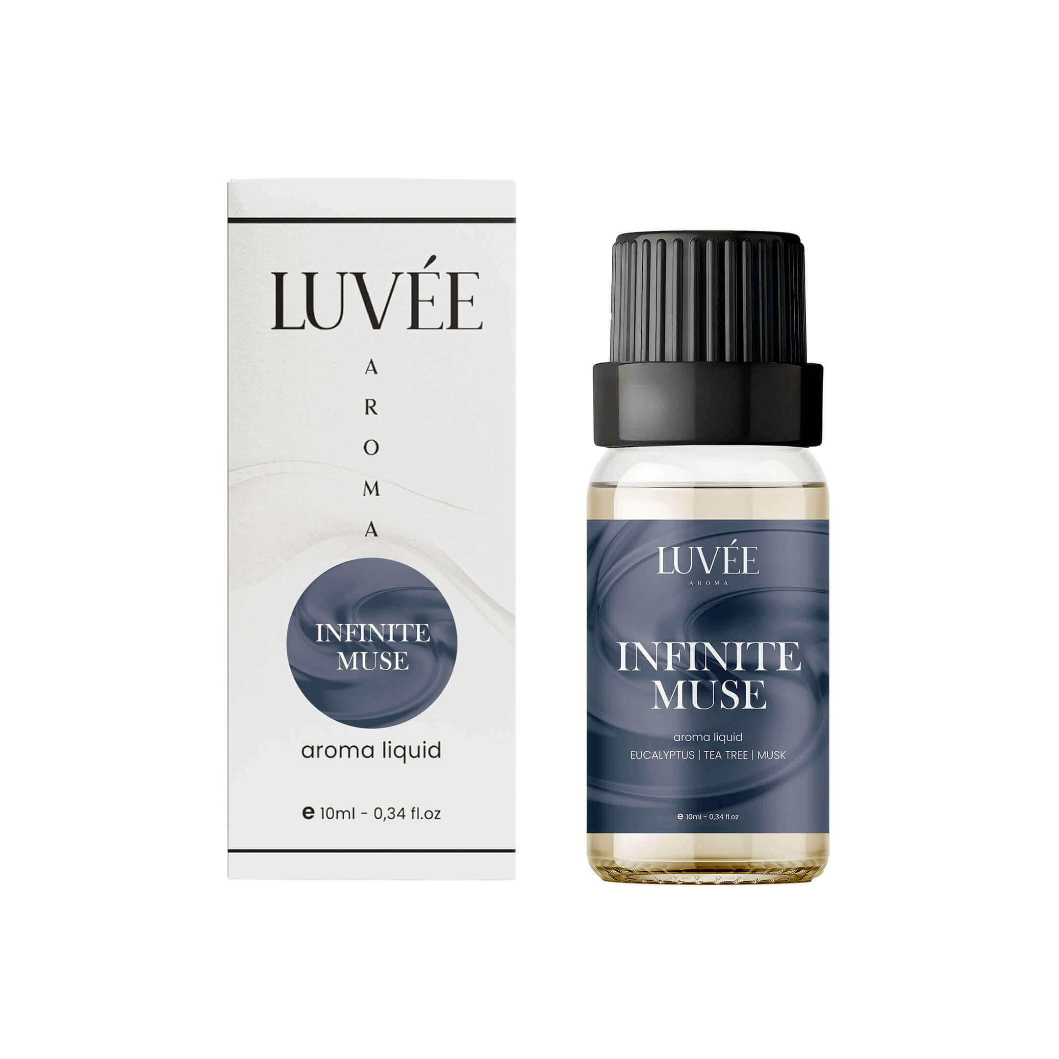 Infinite Muse Luvée aromatherapy essential oil for diffusers with a calming, luxury scent blend.